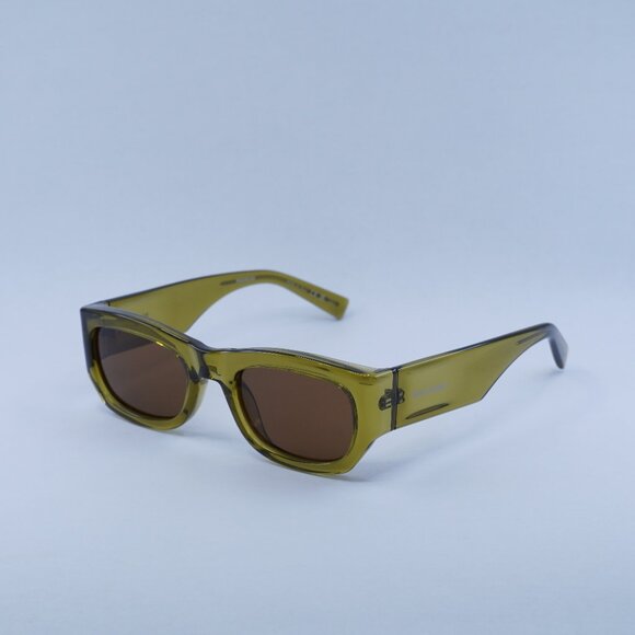 ?️ New Saint Laurent SL713 004 Sunglasses - Green Frame, Brown Lenses main image 4